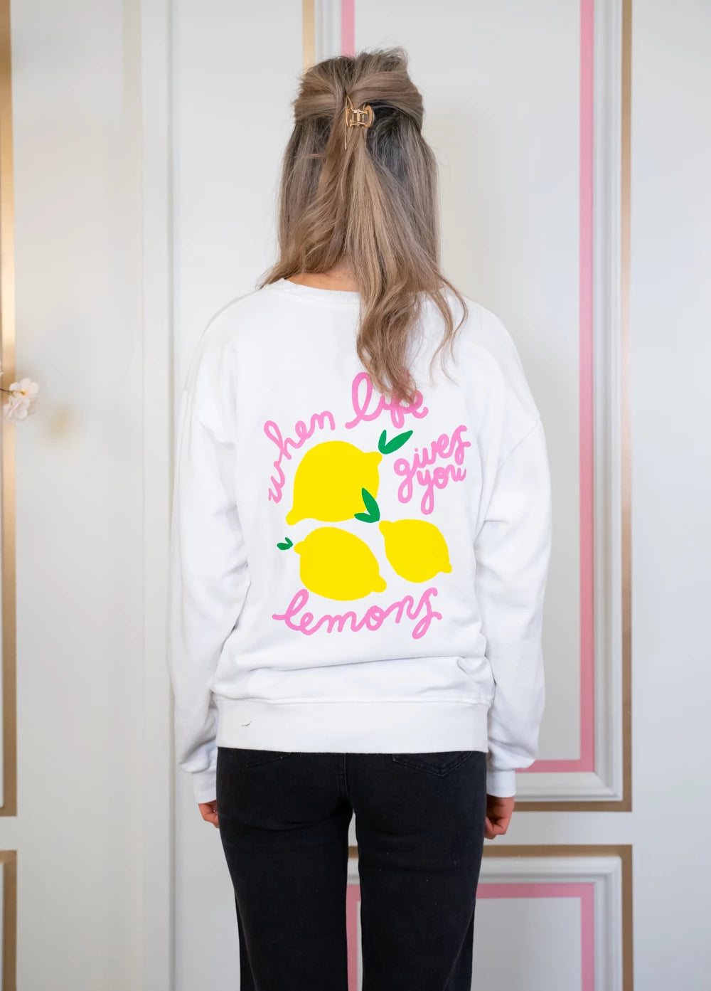 sweater citroen wit