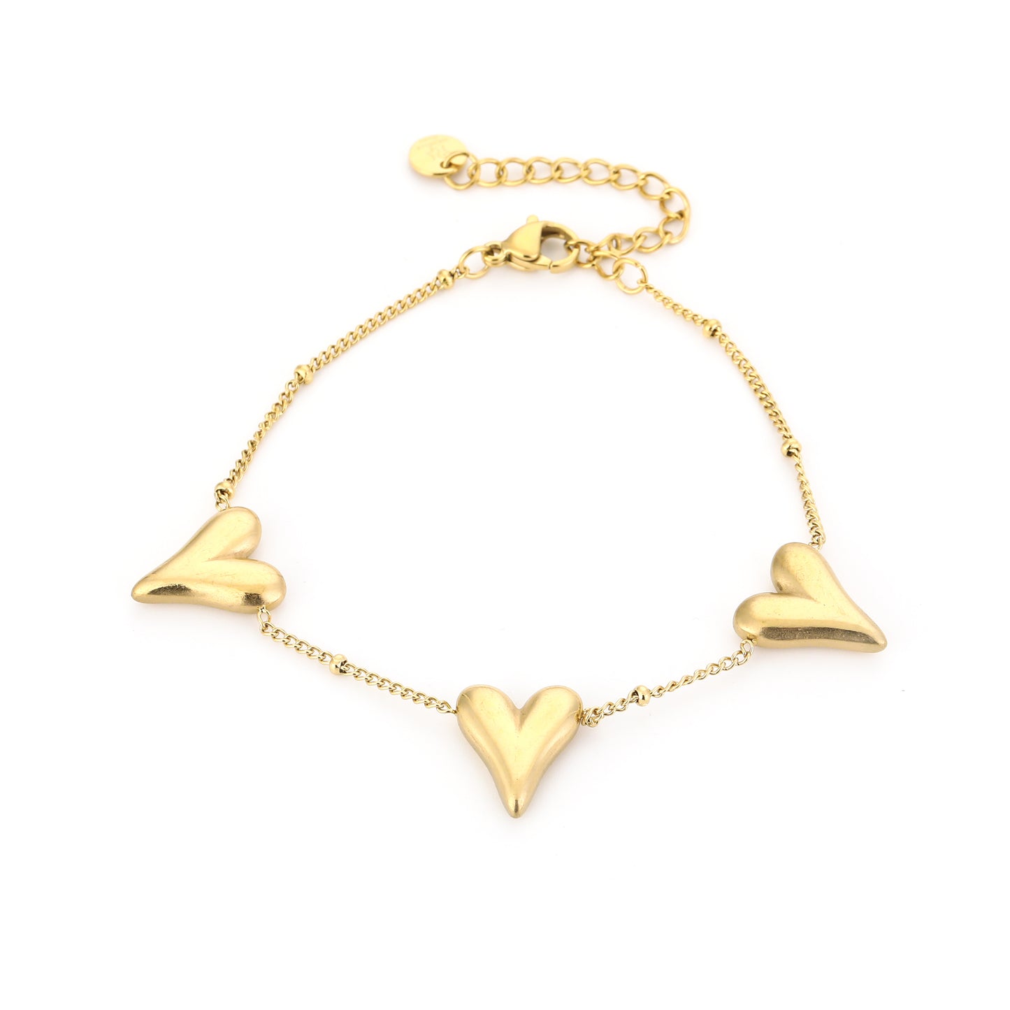 Hartjes armband gold