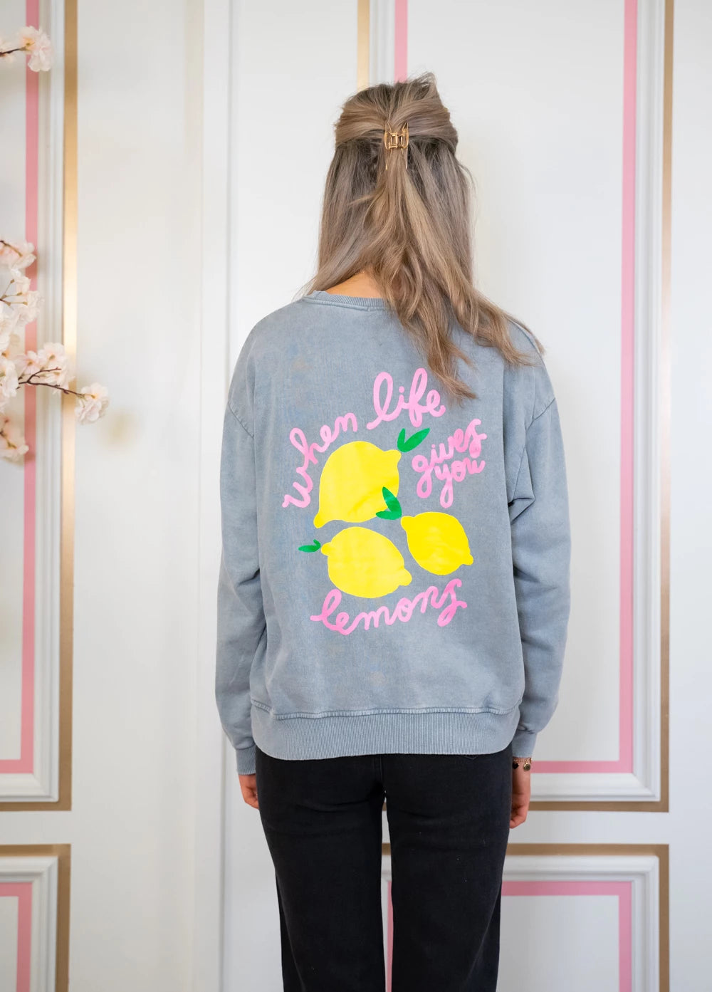 sweater citroen grijs