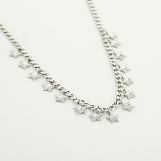 Charms ketting stars silver